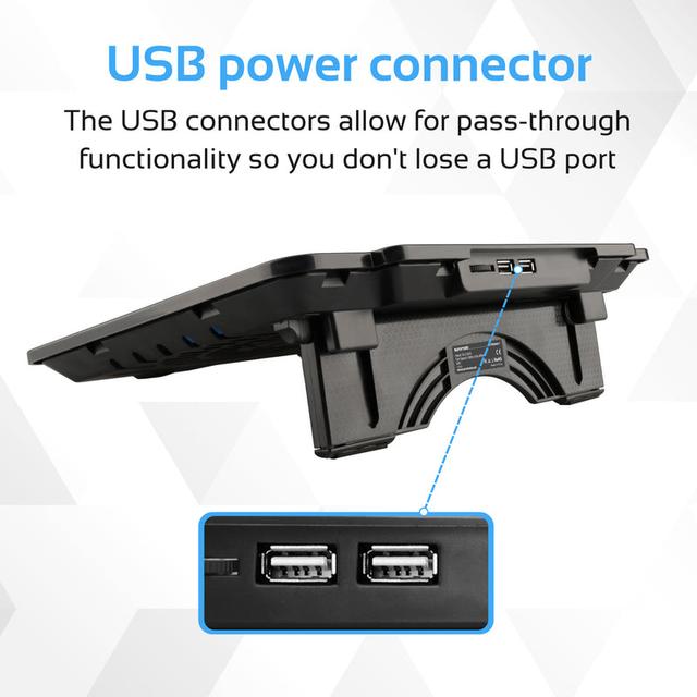 قاعدة تبريد لابتوب بمروحتين بروميت promate Laptop Cooling Pad with Silent Fan Technology