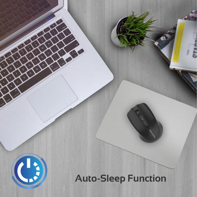 ماوس لا سلكية بتردد 2.4 جيجا هرتز لون أسود Wireless Ergonomic Optical Mouse