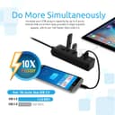 promate Ultra-Fast Portable USB 3.0 Hub with 4 Charge and Sync Ports