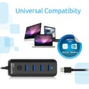 promate Ultra-Fast Portable USB 3.0 Hub with 4 Charge and Sync Ports