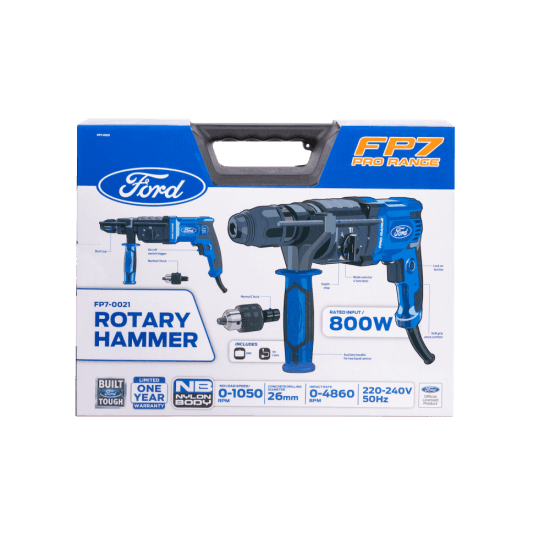 Ford 800W HD Rotary Hammer Kit - SDS Max - SW1hZ2U6NTU1NjYw