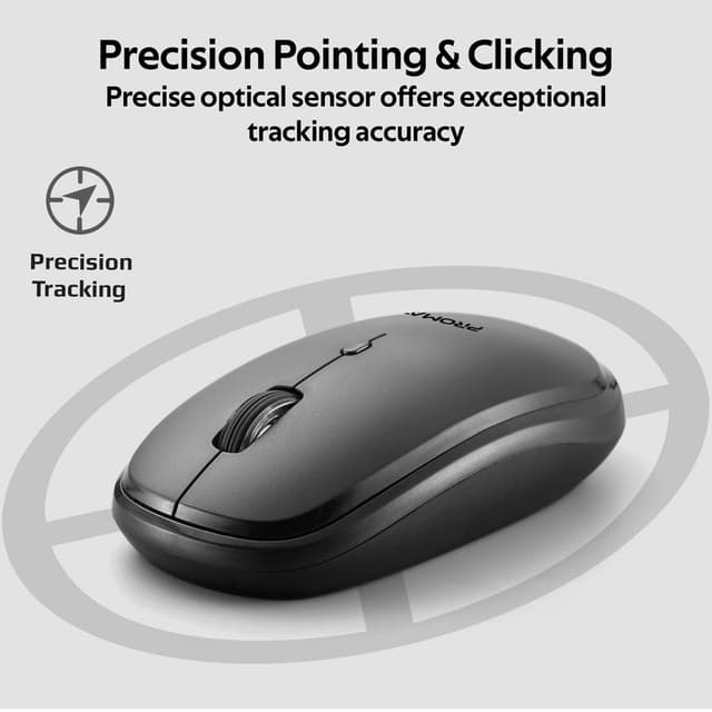 promate Sleek Precision Tracking Ergonomic Wireless Mouse