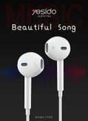 سماعات سلكية اصلية أبيض | Yesido In-Ear Wired Earphones