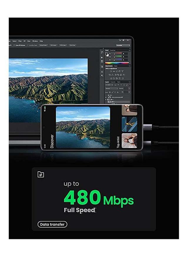 كيبل محول من USB C إلى Type C بطول 1 متر USB C Cable A to Type C - UGreen - 208170