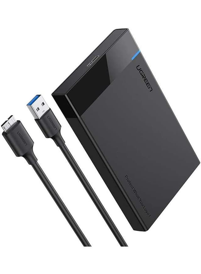 حافظة محرك الاقراص الصلبة الخارجية 2.5 USB 3.0 الجيل 1 إلى SATA لقرص صلب خارجي 2.5 بوصة 9. 5 مم 7 مم Sandisk, WD, Seagate, Toshiba Samsung, SATA I/5NIII، SSD, PS4 Black