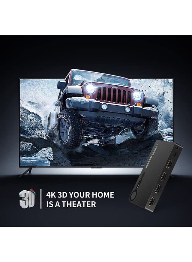 UGREEN 3 Port 3x1 HDMI Switch Splitter Black