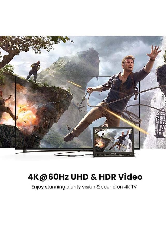 كيبل تحويل من USB-C الى HDMI ( بدقة 4K 60 Hz ) - اسود UGREEN - USB C to HDMI Adapter Cable