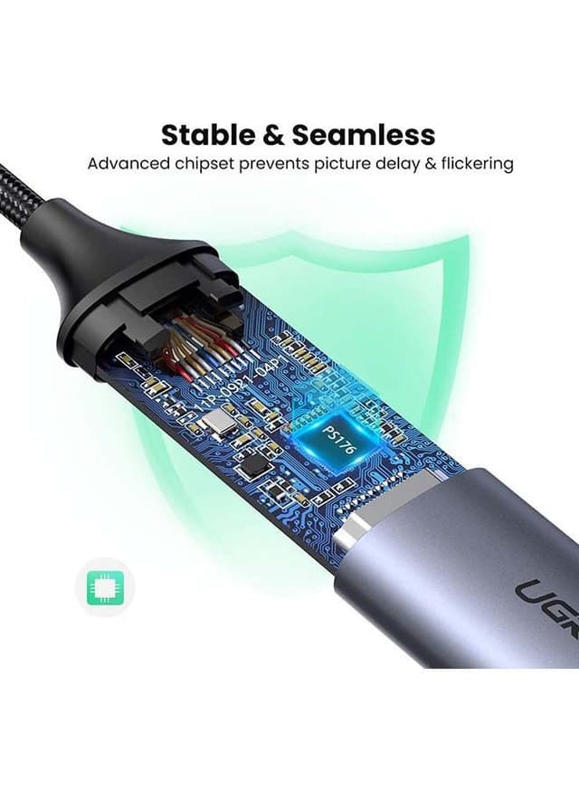 كيبل تحويل من USB-C الى HDMI ( بدقة 4K 60 Hz ) - اسود UGREEN - USB C to HDMI Adapter Cable