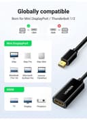 UGREEN Mini DisplayPort to HDMI Adapter Mini DP Male to HDMI Female Thunderbolt 2.0 to HDMI Adapter for Apple MacBook Pro MacBook Air Surface Pro 4 3 Google Chromebook Black