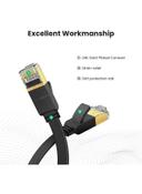 UGREEN Ethernet Cable Cat7 High Speed Flat Gigabit RJ45 LAN Cable 10Gbps Shielded Internet Network Patch Cord Compatible for Gaming PS5/PS4/PS3 Xbox PC Laptop Modem Router PC-3M Black - SW1hZ2U6NTQyNDQy