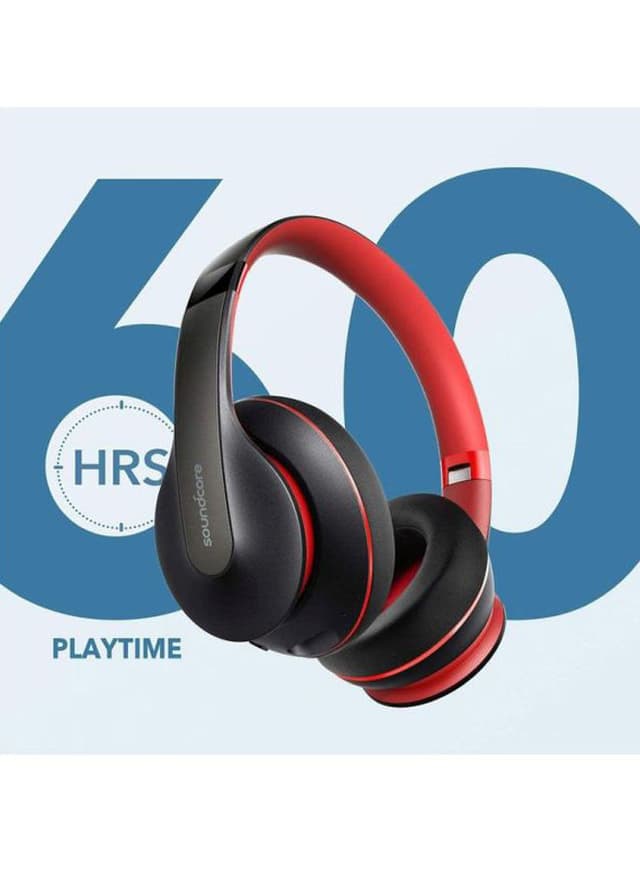 سماعة بلوتوث رأسية لاسلكية - أسود وأحمر Soundcore Life Q10 Over-Ear Headphones