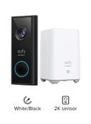 جرس باب لاسلكي بدقة 2K HD واي فاي أبيض \ أسود يوفي 2K HD Home Video Doorbell With Powered Battery - SW1hZ2U6NTM4NTgx