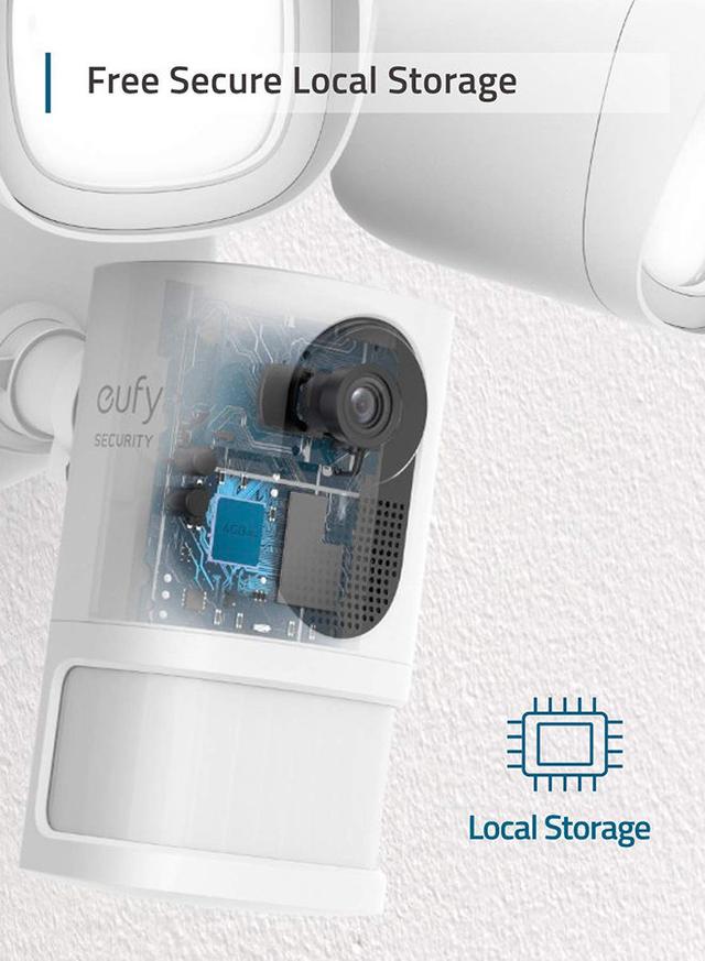 Eufy Security Floodlight Camera With Local Storage, 2500 Lumens - SW1hZ2U6NTM4NjAw