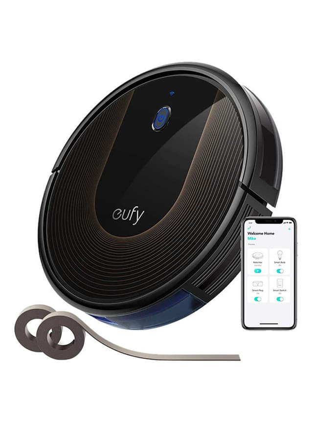 Eufy [BoostIQ] RoboVac 30C, Robot Vacuum Cleaner, Wi-Fi, Super-Thin, 1500Pa Suction, Boundary Strips Included, Quiet, Self-Charging Robotic Vacuum Cleaner, Cleans Hard Floors to Medium-Pile Carpets 0.6 L 40 W T2118211 Black