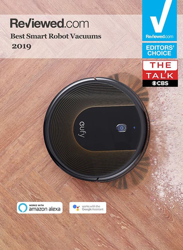 Eufy [BoostIQ] RoboVac 30C, Robot Vacuum Cleaner, Wi-Fi, Super-Thin, 1500Pa Suction, Boundary Strips Included, Quiet, Self-Charging Robotic Vacuum Cleaner, Cleans Hard Floors to Medium-Pile Carpets 0.6 L 40 W T2118211 Black