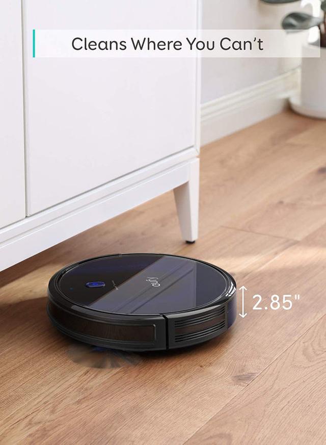 Eufy [BoostIQ] RoboVac 15C MAX, Wi-Fi Connected Robot Vacuum Cleaner, Super-Thin, 2000Pa Suction, Quiet, Self-Charging Robotic Vacuum Cleaner, Cleans Hard Floors to Medium-Pile Carpets 0.6 L 40 W T2128211 Black