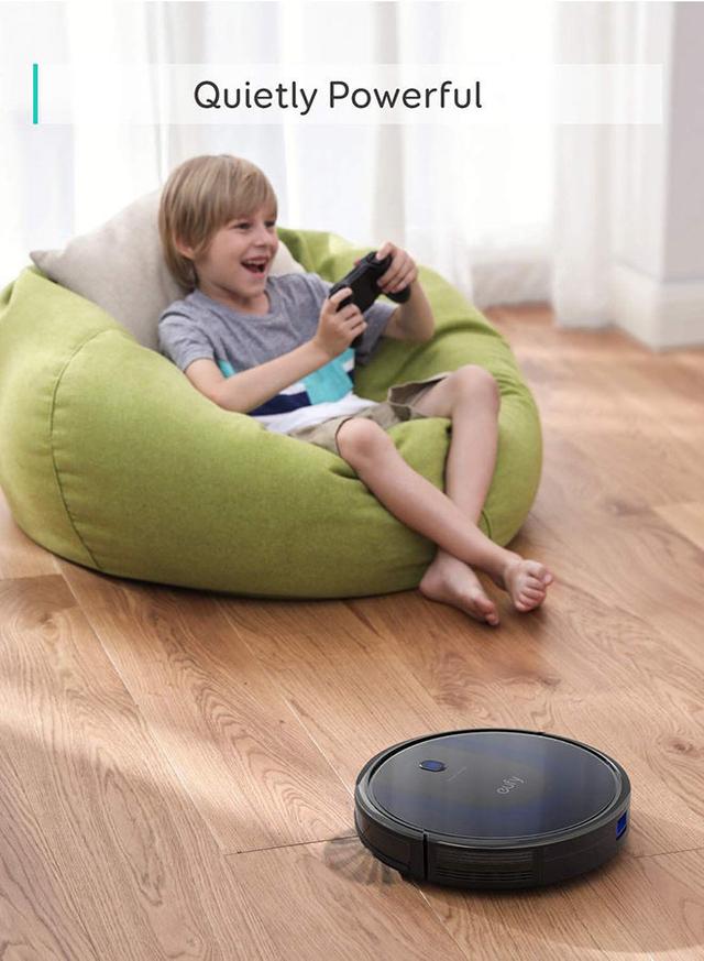 Eufy [BoostIQ] RoboVac 15C MAX, Wi-Fi Connected Robot Vacuum Cleaner, Super-Thin, 2000Pa Suction, Quiet, Self-Charging Robotic Vacuum Cleaner, Cleans Hard Floors to Medium-Pile Carpets 0.6 L 40 W T2128211 Black