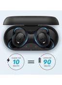 Soundcore Life Dot 2 Bluetooth Earphones, True Wireless Earbuds, 100H Playtime, 8mm Drivers, Superior Sound, Secure Fit with AirWings, Comfortable Design Ear Buds for Commute, Sports Black