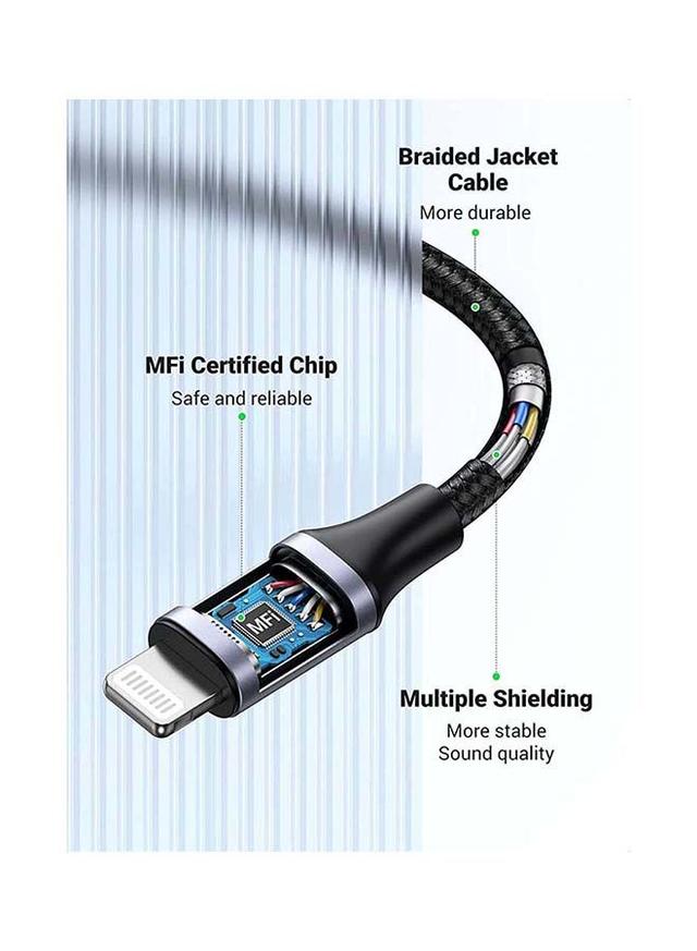 UGREEN Apple Headphones Adapter MFI Certified Lightning to 3.5mm Headphone Jack Converter for iPhone 13 13 Mini 13 Pro 13 Pro Max 12 mini 12 12 Pro 12 Pro Max iPad 9 Black - SW1hZ2U6NTQxNDM4