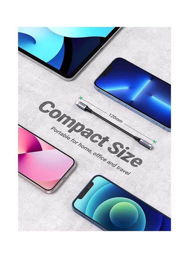 UGREEN Apple Headphones Adapter MFI Certified Lightning to 3.5mm Headphone Jack Converter for iPhone 13 13 Mini 13 Pro 13 Pro Max 12 mini 12 12 Pro 12 Pro Max iPad 9 Black