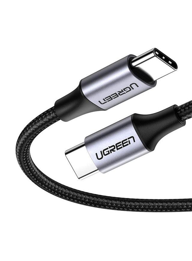 كيبل شحن USB C إلى 2.0 USB C - أسود UGREEN USB C Cable, Nylon-Braided USB-C to USB-C 2.0 Cord - SW1hZ2U6NTQzMDQy