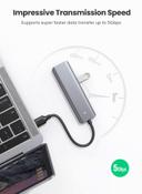 UGREEN USB 3.0 Hub 4 Port Ultra Slim Aluminum Data Hub Multiple USB Extension Dock for MacBook Mac Pro Mini iMac Surface Pro XPS PS5 PC USB Flash Drive Mobile HDD Grey - SW1hZ2U6NTQwOTA2