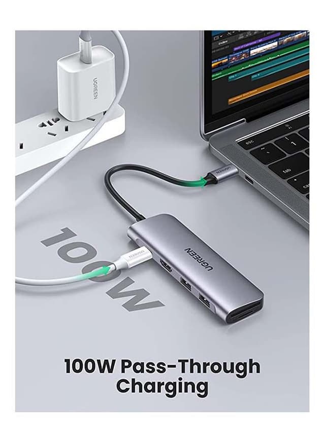 محول متعدد المخارج USB C Hub 6-IN-1 to HDMI 4K 30Hz