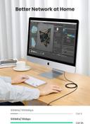 UGREEN Ethernet Cable 1M High Speed 10Gbps CAT6a Ultra Slim LAN RJ45 Network Cord Gigabit Lead Compatible with PS5/PS4 Xbox One/Series WiFi Box Smart TV Modem Router Black