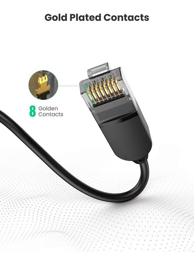 UGREEN Ethernet Cable 1M High Speed 10Gbps CAT6a Ultra Slim LAN RJ45 Network Cord Gigabit Lead Compatible with PS5/PS4 Xbox One/Series WiFi Box Smart TV Modem Router Black