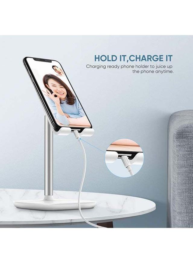 UGREEN Phone Holder Angle Adjustable Flexible Mobile Stand Compatible With iPhone 13 13mini 13 Pro 13 Pro Max 12 11 Mini Pro Max Samsung S22 S21 S20 etc White - SW1hZ2U6NTQyMjEw