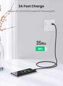 UGREEN USB C Cable Samsung Fast Charging Cable 2Pack 3A USB A to USB C Data Cord Nylon Braided Compatible for MacBook Pro, Nintendo Switch, Huawei MateBook iPad mini 6 etc - 2M black