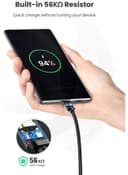 UGREEN USB C Cable Samsung Fast Charging Cable 2Pack 3A USB A to USB C Data Cord Nylon Braided Compatible for MacBook Pro, Nintendo Switch, Huawei MateBook iPad mini 6 etc - 2M black