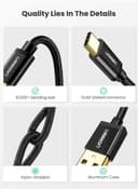 UGREEN USB C Cable Samsung Fast Charging Cable 2Pack 3A USB A to USB C Data Cord Nylon Braided Compatible for MacBook Pro, Nintendo Switch, Huawei MateBook iPad mini 6 etc - 2M black