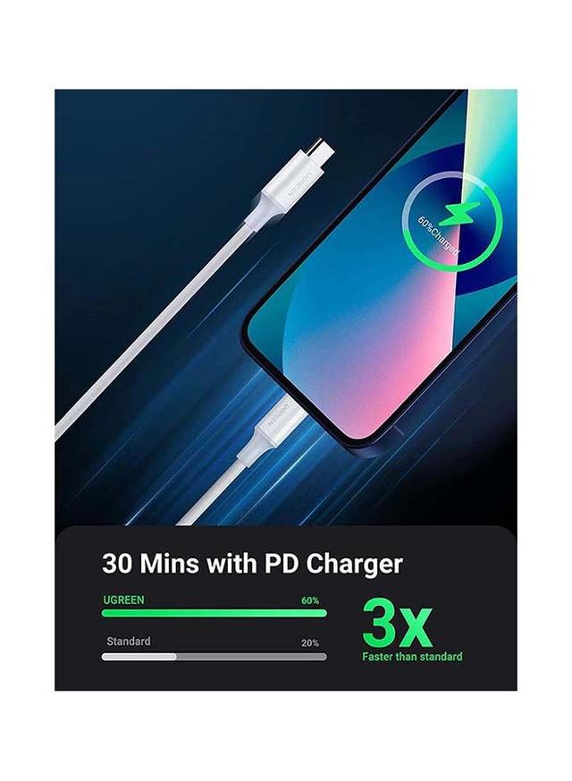 UGREEN iPhone Lightning Cable [MFi Certified] USB C to Lightning Fast Charger Cord Power Delivery PD 18W Compatible for iPhone 13/12/11/XS/Pro Max /Pro/Mini/SE/ ipad 9/6 - 2M White