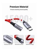 محول USB C إلى 3.5 ملم متوافق مع جهاز (iPad Pro 2020 2018 Samsung S21 + S20 S20 + أحمر) USB-C to 3.5mm Adapter DAC Audio Adapter USB C to Aux Headphone Jack Adapter Dongle Audio  - 207480