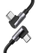 UGREEN USB C to C Cable 100W 5A PD Fast Charge Type C 90 Degree Power Data Cord Compatible For iPad mini 6/MacBook Pro 2021 Air/iPad Pro 2020/Samsung S21+/Huawei P30-2M black - SW1hZ2U6NTQxNzA3