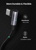 UGREEN USB C to C Cable 100W 5A PD Fast Charge Type C 90 Degree Power Data Cord Compatible For iPad mini 6/MacBook Pro 2021 Air/iPad Pro 2020/Samsung S21+/Huawei P30-2M black - SW1hZ2U6NTQxNzE3