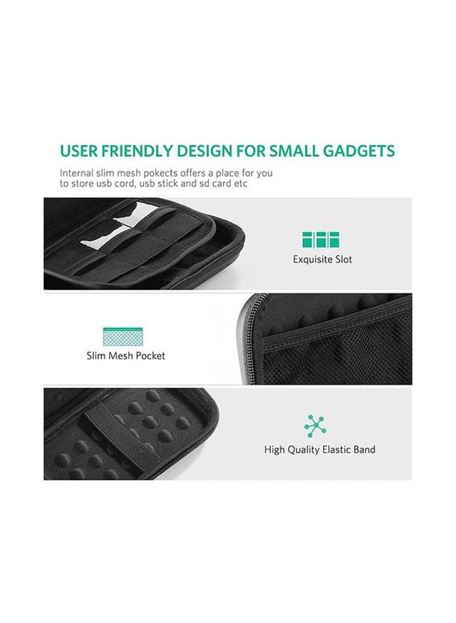 UGREEN External Hard Drive Case Bag For 2.5Inch Device Black