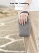 UGREEN Hard Drive Bag Digital Storage Leather Case Electronic Accessories Gadget Organizer with Grid Layered Travel Gear Carrying Sleeve Pouch for USB Cable Earphones Grey