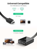 وصلة تحويل HDMI إلى VGA مع منفذ صوت و منفذ شحن - أسود UGREEN Active HDMI to VGA Adapter Converter - 207729