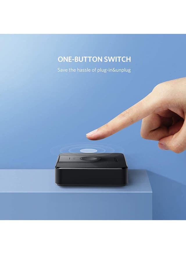 UGREEN 2 In 1 Out HDMI Switch, Bi-Directional HDMI Splitter, Easy Switch HDMI Selector Support 4K, HDR, 3D, HDCP for TV Box, PS4, Laptop, PC HDTV Projector, Display Monitor Black