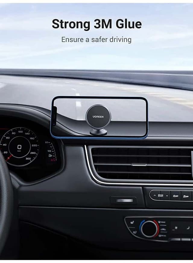 UGREEN Car Phone Holder Magnetic Dashboard Mobile Mount 2 Metal Plates for iPhone 13 Pro 13 Pro Max 13 13 mini iPhone 12 11 XR Samsung S10 S9 S8 A70 Huawei P30 P20 Starry Gray