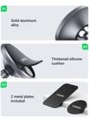 UGREEN Car Phone Holder Magnetic Dashboard Mobile Mount 2 Metal Plates for iPhone 13 Pro 13 Pro Max 13 13 mini iPhone 12 11 XR Samsung S10 S9 S8 A70 Huawei P30 P20 Starry Gray