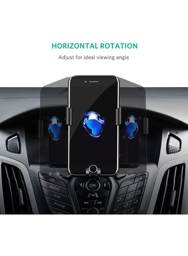 UGREEN Car Phone Holder Gravity Linkage Mobile Mount Compatible Wtih CD Slot Adjustable 360 Â° Rotation Auto Lock Car Cradle for iPhone 13 12 11, Samsung Galaxy S9 S8 Huawei P40 black