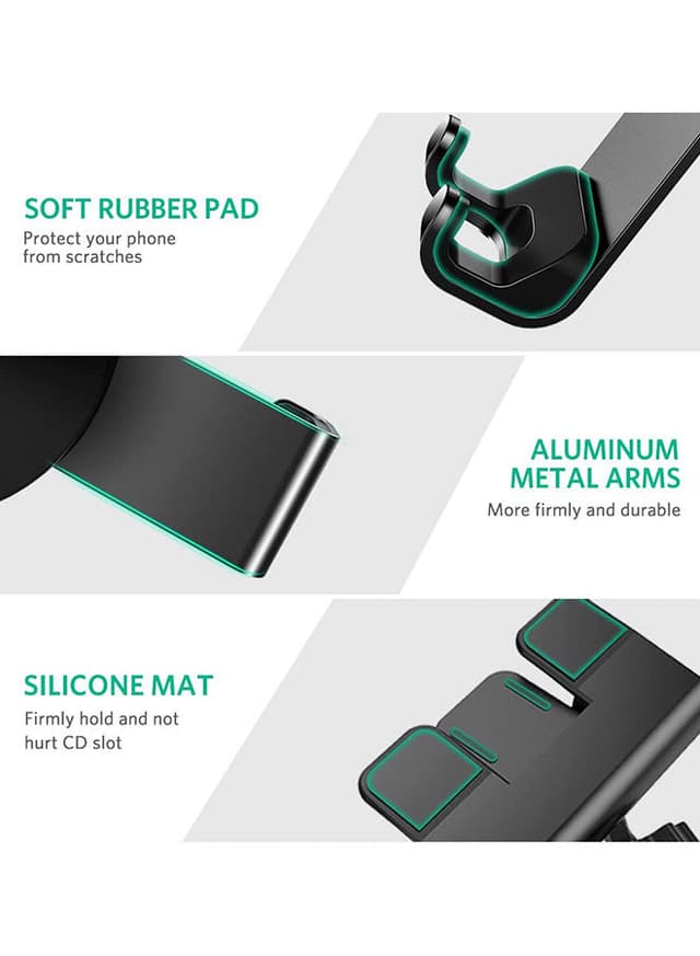 UGREEN Car Phone Holder Gravity Linkage Mobile Mount Compatible Wtih CD Slot Adjustable 360 Â° Rotation Auto Lock Car Cradle for iPhone 13 12 11, Samsung Galaxy S9 S8 Huawei P40 black