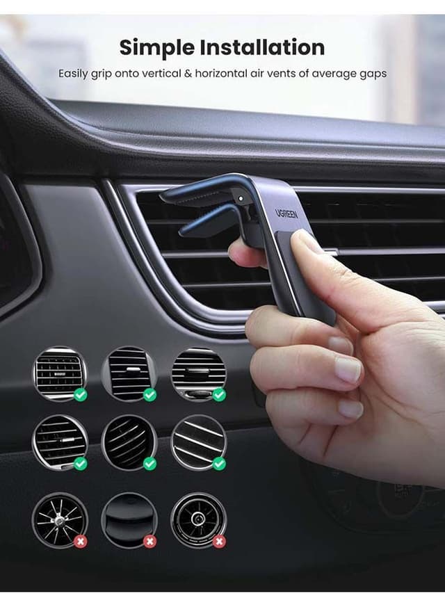 حامل جوال للسيارة مغناطيس مضاد للانزلاق  للطرق الوعرة أسود يوجرين Ugreen Black Off Road Magnetic Car Phone Holder