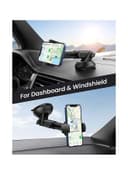 UGREEN Car Phone Holder Dashboard Mobile Stand Windshield Car Cradle Suction for iPhone 13 Pro 13 Pro Max 13 13 mini iPhone 12 pro max 11 Pro Max Xs Max X Galaxy S10+ Black