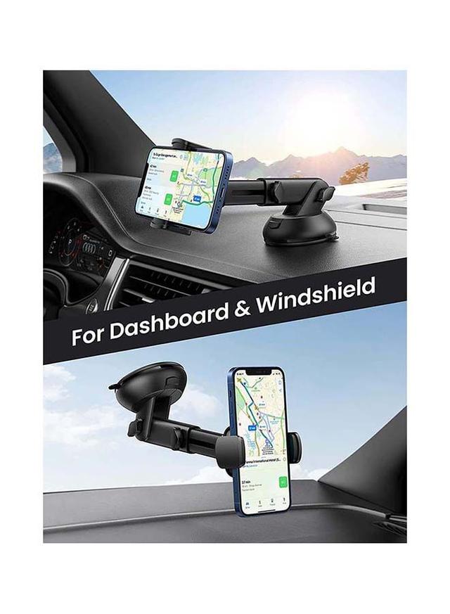 UGREEN Car Phone Holder Dashboard Mobile Stand Windshield Car Cradle Suction for iPhone 13 Pro 13 Pro Max 13 13 mini iPhone 12 pro max 11 Pro Max Xs Max X Galaxy S10+ Black