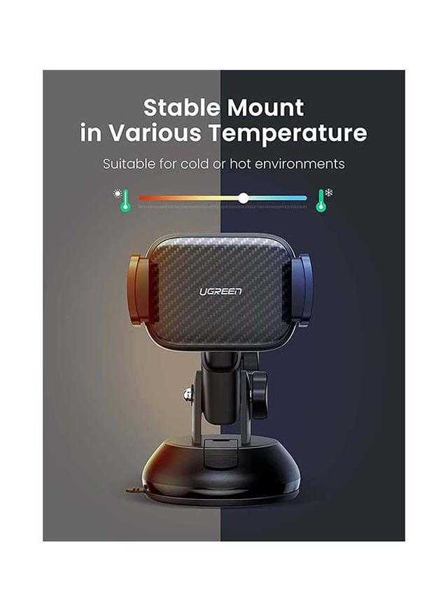 UGREEN Car Phone Holder Dashboard Mobile Stand Windshield Car Cradle Suction for iPhone 13 Pro 13 Pro Max 13 13 mini iPhone 12 pro max 11 Pro Max Xs Max X Galaxy S10+ Black