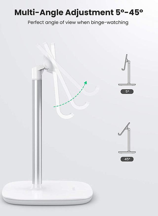 حامل هاتف للمكتب Phone Stand Desk Holder White